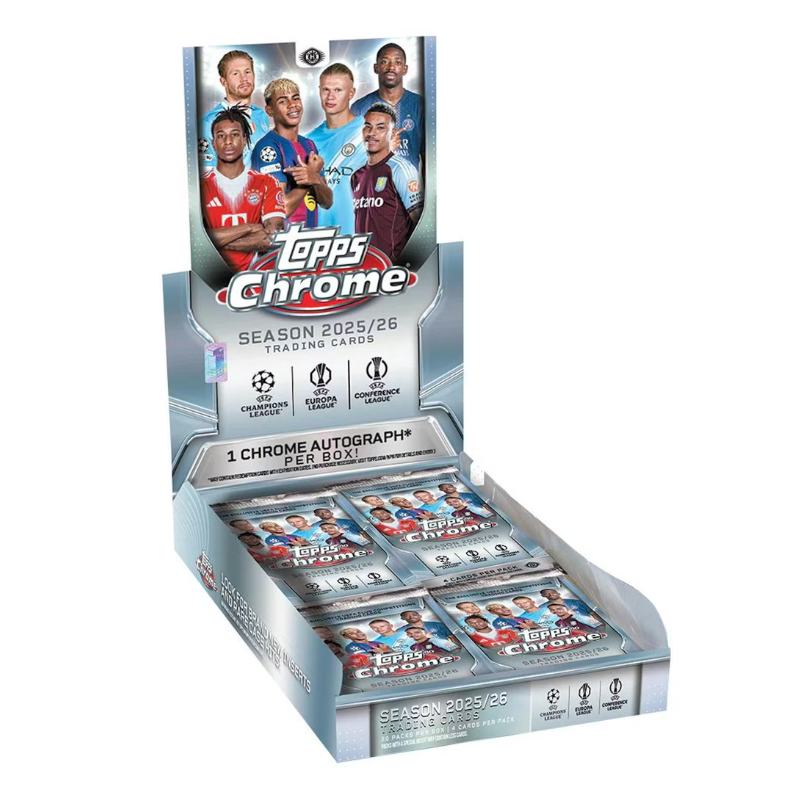2025/26 Topps Chrome UEFA Club Competitions Soccer Hobby 12 Box Case
