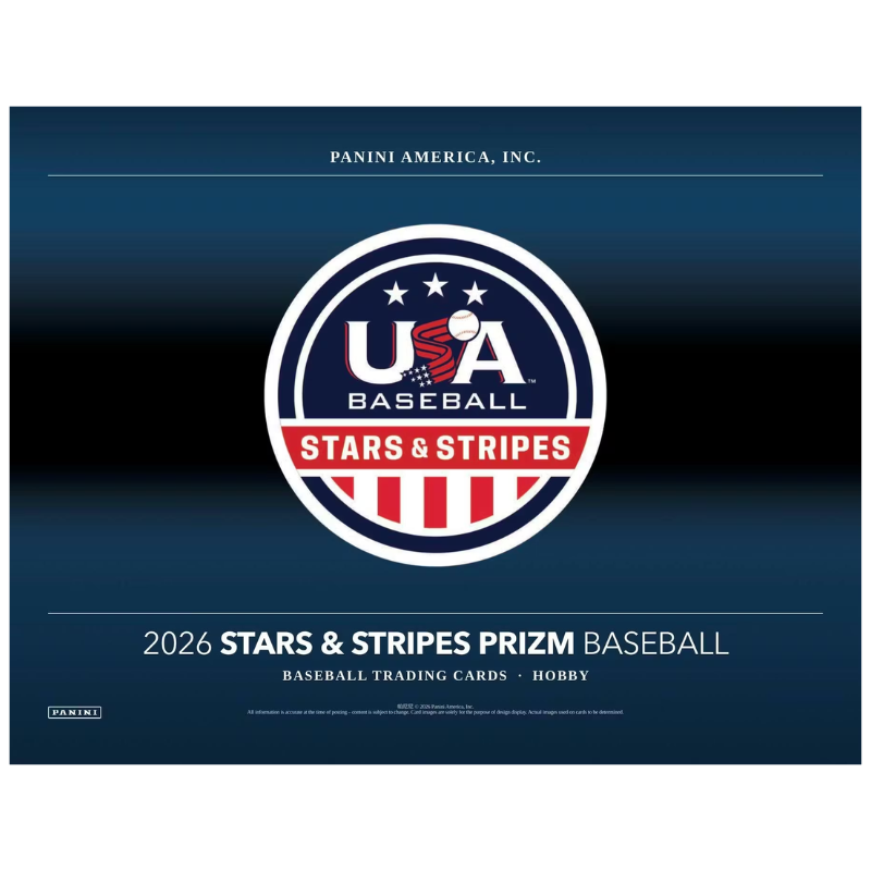 2026 Panini USA Stars &amp; Stripes Prizm Baseball Hobby 12 Box Case